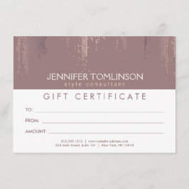 Elegante Blush Confetti Rain Muster Geschenkkarte