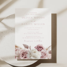 Elegante Blush & Dusty Pink Roses Wedding