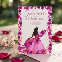 Elegante Blush Floral Quinceañera