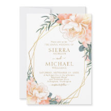 Elegante Blush Gold Peach Navy Blues Hochzeit