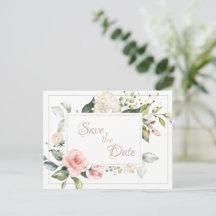 Elegante Blush Gold Wasserfarben Blumenzwiebeln