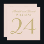 Elegante Blush Gold Wedding Monogram Tischnummer<br><div class="desc">Die schlichten und eleganten Tischnummern sind mit einem Hochzeitsmonogramm und einem beidseitig quadratischen Design in Rosa- und Goldfarben gestaltet (können individuell an Ihr Farbschema angepasst werden). Individuell anpassen und jede Tischnummer in Ihren Warenkorb legen.</div>