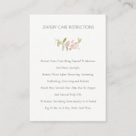 Elegante Blush Green Berries Foliage Jewelry Care Visitenkarte