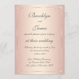 Elegante Blush Hochzeit Einladungen