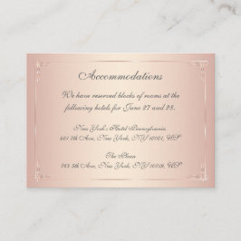 Elegante Blush Hochzeitskarten Begleitkarte