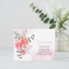 Elegante Blush Pink Aquarellbücher für Kinder Postkarte
