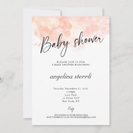 Elegante Blush Pink Babydusche Einladung