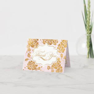 Elegante Blush Pink Business Dankeschön Card Dankeskarte