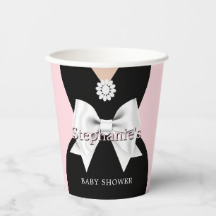 Elegante Blush Pink Glam Tiffany Babydusche Pappbecher