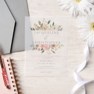 Elegante Blush Pink Peony Floral Spring Wedding