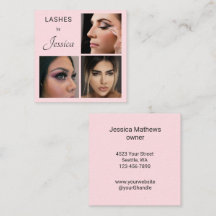 Elegante Blush-Pink-Schwarze Schrift 3 Foto-Wimper