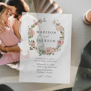 Elegante Blush-Rose und Grünkreidefeier