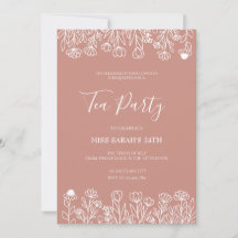 Elegante Blush Tea Party Geburtstag