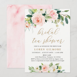 Elegante Blush Watercolor Bridal Teatro Sociale Einladung