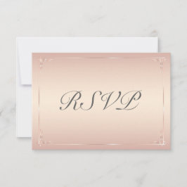 Elegante Blush Wedding RSVP Cards