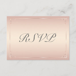 Elegante Blush Wedding RSVP Cards Karte