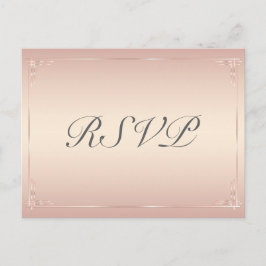 Elegante Blush Wedding RSVP Postkarten