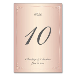 Elegante Blush Wedding Tischnummern