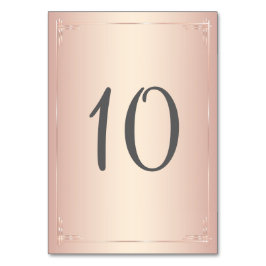 Elegante Blush Wedding Tischnummern