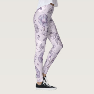 Elegante Blütenpracht: Staubige Lavendel-Prächtige Leggings