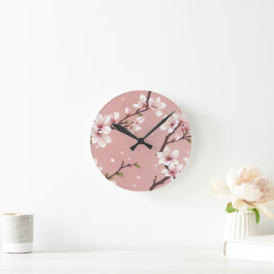Elegante Blütenuhr Runde Wanduhr