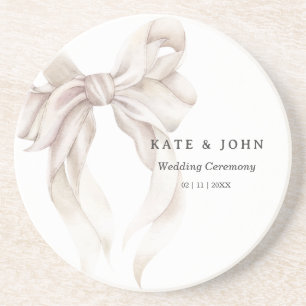 Elegante Bogen-Hochzeit Klassisch Minimalistisch M Getränkeuntersetzer