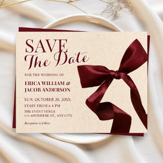 Elegante Bogenhochzeit Save The Date