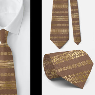 Elegante bohemian Boho Roségold Azteken-Halstuch Krawatte
