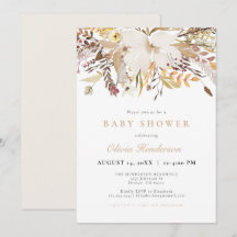Elegante Bohemisch Fall Floral Baby Dusche