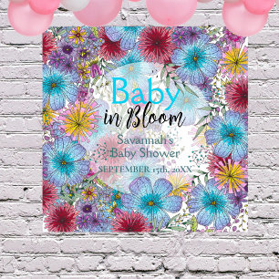 Elegante Bohemische Blume Baby in Bloom Poster