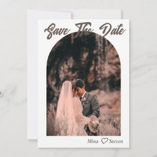Elegante bohemische Foto-Hochzeit Save The Date