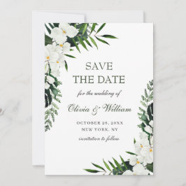 Elegante Bohemische Hochzeit im Weißen Orchid Save The Date