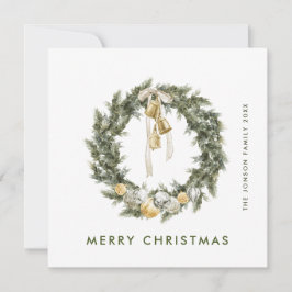 Elegante Bohemische Weihnachtsfeier Gruß Feiertagskarte