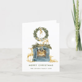 Elegante Bohemische Weihnachtsgrüße Feiertagskarte