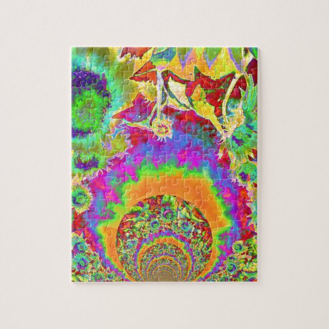 Elegante bohmianische Retro-Sonnenblumen (Vertikal)