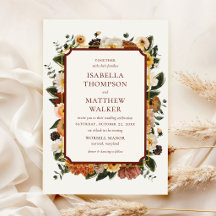 Elegante Boho-Aquarell-Wildblumen-Hochzeit