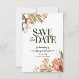 Elegante Boho-Blume Save The Date
