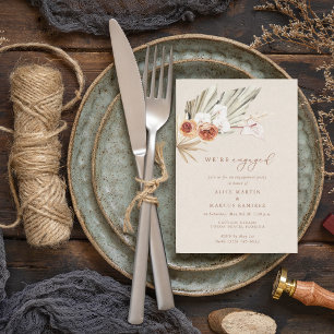 Elegante Boho-Floral-Verlobungsparty Einladung
