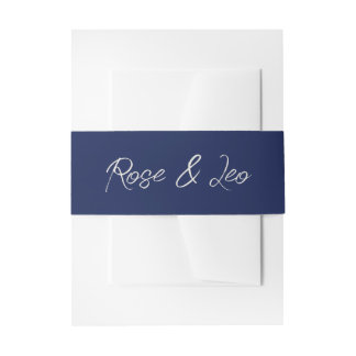 Elegante Boho-Hochzeitseinladung Bauchbinde | Einladungsbanderole