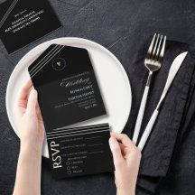 Elegante Boho-Minimalistische Hochzeit in Schwarz