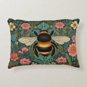 Elegante Boho-Retro-Hummel-Frühlingsblumen  Dekokissen