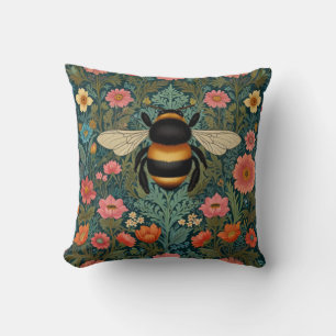 Elegante Boho-Retro-Hummel-Frühlingsblumen Kissen