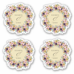 Elegante Boho Sonnenblume Rustikale Hochzeit im He Aufkleber