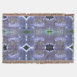 Elegante boho staubige lila Blumenarten Blume Decke