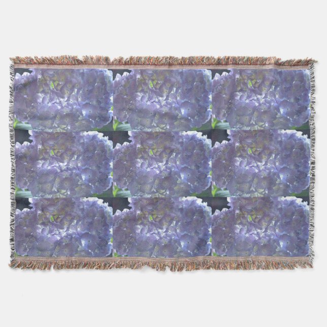 Elegante boho staubige lila Blumenarten Blume Decke (Vorderseite)