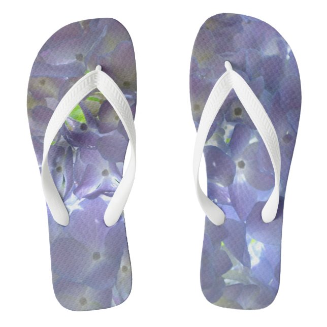 Elegante boho staubige lila Blumenarten Blume Flip Flops (Fußbett)