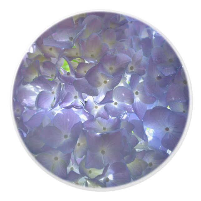 Elegante boho staubige lila Blumenarten Blume Keramikknauf (Vorderseite)