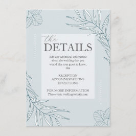 Elegante Boho Wildblume Details Einsichtkarte Begleitkarte
