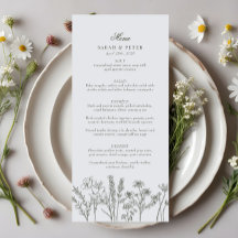 Elegante Boho Wildblume Olive Green Wedding