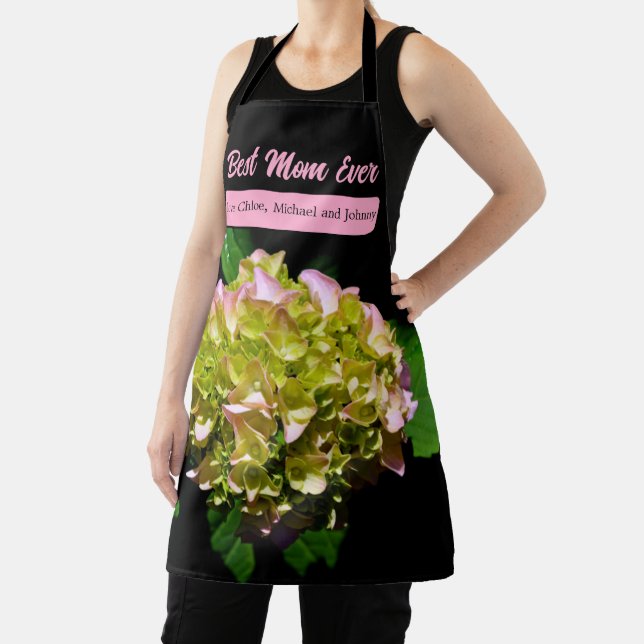 Elegante bohrosa, gelb-rosa Hydrangea-Blume Schürze (InSitu)